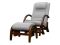 Massage rocking chair EGO TWIST EG2004 CHERRY Gray (TONY13) with pouffe